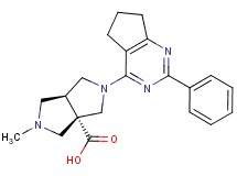 (3aS*,6aS*)-2-methyl-5-(2-phenyl-6,7-dihydro-5H-cyclopenta[d]pyrimidin-4-yl)hexahydropyrrolo[3,4-c]pyrrole-3a(1H)-carboxylic acid