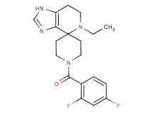 1'-(2,4-difluorobenzoyl)-5-ethyl-1,5,6,7-tetrahydrospiro[imidazo[4,5-c]pyridine-4,4'-piperidine]