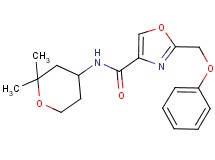 N-(2,2-dimethyltetrahydro-2H-pyran-4-yl)-2-(phenoxymethyl)-1,3-oxazole-4-carboxamide