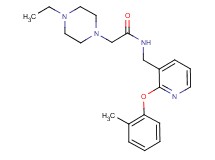 2-(4-ethyl-1-piperazinyl)-N-{[2-(2-methylphenoxy)-3-pyridinyl]methyl}acetamide