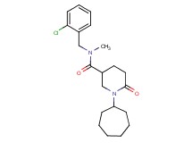 N-(2-chlorobenzyl)-1-cycloheptyl-N-methyl-6-oxo-3-piperidinecarboxamide