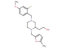 2-{4-(2-fluoro-4-methoxybenzyl)-1-[(5-methyl-2-furyl)methyl]-2-piperazinyl}ethanol