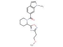 6-({2-[3-(2-methoxyethyl)-1,2,4-oxadiazol-5-yl]-1-piperidinyl}carbonyl)-1-methyl-1H-indole