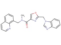 2-(1H-benzimidazol-1-ylmethyl)-N-methyl-N-(8-quinolinylmethyl)-1,3-oxazole-4-carboxamide