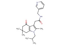 2-(1-isobutyl-2,6,6-trimethyl-4-oxo-4,5,6,7-tetrahydro-1H-indol-3-yl)-N-(3-pyridinylmethyl)acetamide