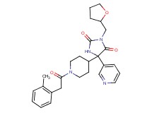 5-{1-[(2-methylphenyl)acetyl]-4-piperidinyl}-5-(3-pyridinyl)-3-(tetrahydro-2-furanylmethyl)-2,4-imidazolidinedione