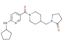 1-[(1-{[6-(cyclopentylamino)-3-pyridinyl]carbonyl}-4-piperidinyl)methyl]-2-pyrrolidinone