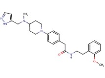 N-[2-(2-methoxyphenyl)ethyl]-2-(4-{4-[methyl(1H-pyrazol-5-ylmethyl)amino]-1-piperidinyl}phenyl)acetamide
