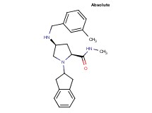 (4S)-1-(2,3-dihydro-1H-inden-2-yl)-N-methyl-4-[(3-methylbenzyl)amino]-L-prolinamide