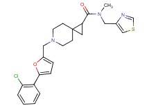 6-{[5-(2-chlorophenyl)-2-furyl]methyl}-N-methyl-N-(1,3-thiazol-4-ylmethyl)-6-azaspiro[2.5]octane-1-carboxamide
