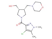 [(3R*,4R*)-1-[(4-chloro-1,5-dimethyl-1H-pyrazol-3-yl)carbonyl]-4-(4-morpholinylmethyl)-3-pyrrolidinyl]methanol