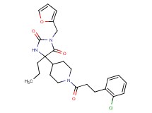 5-{1-[3-(2-chlorophenyl)propanoyl]-4-piperidinyl}-3-(2-furylmethyl)-5-propyl-2,4-imidazolidinedione