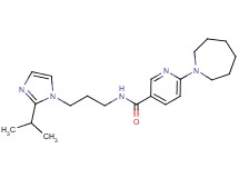 6-azepan-1-yl-N-[3-(2-isopropyl-1H-imidazol-1-yl)propyl]nicotinamide