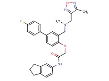 N-(2,3-dihydro-1H-inden-5-yl)-2-{[4'-fluoro-3-({methyl[(4-methyl-1,2,5-oxadiazol-3-yl)methyl]amino}methyl)-4-biphenylyl]oxy}acetamide