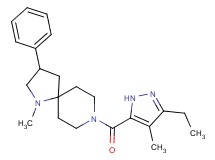8-[(3-ethyl-4-methyl-1H-pyrazol-5-yl)carbonyl]-1-methyl-3-phenyl-1,8-diazaspiro[4.5]decane