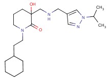 1-(2-cyclohexylethyl)-3-hydroxy-3-({[(1-isopropyl-1H-pyrazol-4-yl)methyl]amino}methyl)piperidin-2-one