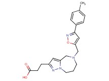 3-(5-{[3-(4-methylphenyl)-5-isoxazolyl]methyl}-5,6,7,8-tetrahydro-4H-pyrazolo[1,5-a][1,4]diazepin-2-yl)propanoic acid