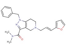 1-benzyl-5-[(2E)-3-(2-furyl)-2-propen-1-yl]-N,N-dimethyl-4,5,6,7-tetrahydro-1H-pyrazolo[4,3-c]pyridine-3-carboxamide