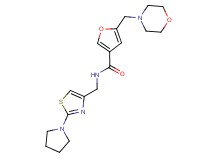 5-(4-morpholinylmethyl)-N-{[2-(1-pyrrolidinyl)-1,3-thiazol-4-yl]methyl}-3-furamide