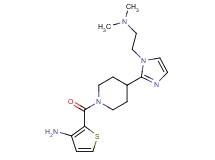 2-[(4-{1-[2-(dimethylamino)ethyl]-1H-imidazol-2-yl}-1-piperidinyl)carbonyl]-3-thiophenamine