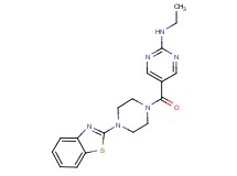 5-{[4-(1,3-benzothiazol-2-yl)-1-piperazinyl]carbonyl}-N-ethyl-2-pyrimidinamine