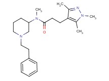 N-methyl-N-[1-(2-phenylethyl)-3-piperidinyl]-3-(1,3,5-trimethyl-1H-pyrazol-4-yl)propanamide