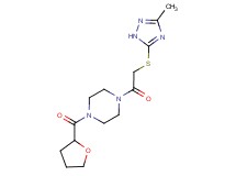 1-{[(3-methyl-1H-1,2,4-triazol-5-yl)thio]acetyl}-4-(tetrahydrofuran-2-ylcarbonyl)piperazine