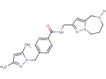 4-[(3,5-dimethyl-1H-pyrazol-1-yl)methyl]-N-(5,6,7,8-tetrahydro-4H-pyrazolo[1,5-a][1,4]diazepin-2-ylmethyl)benzamide hydrochloride