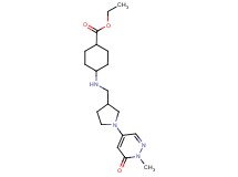 ethyl 4-({[1-(1-methyl-6-oxo-1,6-dihydropyridazin-4-yl)pyrrolidin-3-yl]methyl}amino)cyclohexanecarboxylate