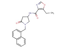5-ethyl-N-[1-(1-naphthylmethyl)-5-oxo-3-pyrrolidinyl]-1,3-oxazole-4-carboxamide