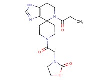 3-[2-oxo-2-(5-propionyl-1,5,6,7-tetrahydro-1'H-spiro[imidazo[4,5-c]pyridine-4,4'-piperidin]-1'-yl)ethyl]-1,3-oxazolidin-2-one