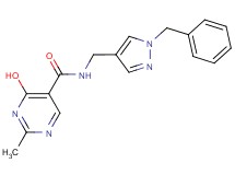 N-[(1-benzyl-1H-pyrazol-4-yl)methyl]-4-hydroxy-2-methylpyrimidine-5-carboxamide