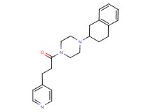 1-[3-(4-pyridinyl)propanoyl]-4-(1,2,3,4-tetrahydro-2-naphthalenyl)piperazine