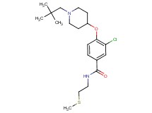 3-chloro-4-{[1-(2,2-dimethylpropyl)-4-piperidinyl]oxy}-N-[2-(methylthio)ethyl]benzamide