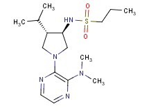 N-{(3R*,4S*)-1-[3-(dimethylamino)-2-pyrazinyl]-4-isopropyl-3-pyrrolidinyl}-1-propanesulfonamide
