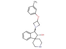 (2R*,3R*)-3-[3-(3-methylphenoxy)-1-azetidinyl]-2,3-dihydrospiro[indene-1,4'-piperidin]-2-ol
