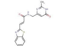 (2E)-3-(1,3-benzothiazol-2-yl)-N-[(2-methyl-6-oxo-1,6-dihydropyrimidin-4-yl)methyl]acrylamide