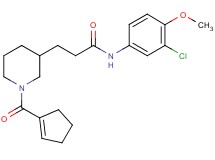 N-(3-chloro-4-methoxyphenyl)-3-[1-(1-cyclopenten-1-ylcarbonyl)-3-piperidinyl]propanamide