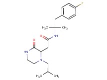 N-[2-(4-fluorophenyl)-1,1-dimethylethyl]-2-(1-isobutyl-3-oxo-2-piperazinyl)acetamide