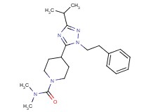 4-[3-isopropyl-1-(2-phenylethyl)-1H-1,2,4-triazol-5-yl]-N,N-dimethylpiperidine-1-carboxamide