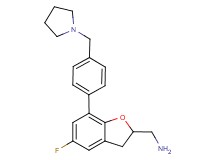 ({5-fluoro-7-[4-(pyrrolidin-1-ylmethyl)phenyl]-2,3-dihydro-1-benzofuran-2-yl}methyl)amine