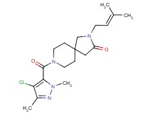 8-[(4-chloro-1,3-dimethyl-1H-pyrazol-5-yl)carbonyl]-2-(3-methyl-2-buten-1-yl)-2,8-diazaspiro[4.5]decan-3-one