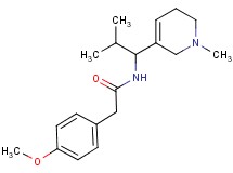 2-(4-methoxyphenyl)-N-[2-methyl-1-(1-methyl-1,2,5,6-tetrahydropyridin-3-yl)propyl]acetamide