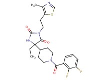 5-[1-(2,3-difluorobenzoyl)-4-piperidinyl]-5-ethyl-3-[2-(4-methyl-1,3-thiazol-5-yl)ethyl]-2,4-imidazolidinedione