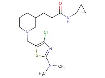 3-(1-{[4-chloro-2-(dimethylamino)-1,3-thiazol-5-yl]methyl}-3-piperidinyl)-N-cyclopropylpropanamide