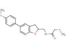 2-(methylthio)-N-({5-[4-(methylthio)phenyl]-2,3-dihydro-1-benzofuran-2-yl}methyl)acetamide