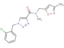 1-(2-chlorobenzyl)-N-methyl-N-[(3-methyl-5-isoxazolyl)methyl]-1H-1,2,3-triazole-4-carboxamide