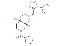 (4aR*,8aR*)-2-(cyclopentylcarbonyl)-7-[(4-isopropyl-4H-1,2,4-triazol-3-yl)methyl]octahydro-2,7-naphthyridin-4a(2H)-ol