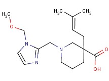 1-{[1-(methoxymethyl)-1H-imidazol-2-yl]methyl}-3-(3-methyl-2-buten-1-yl)-3-piperidinecarboxylic acid