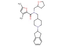N-{[1-(2,3-dihydro-1H-inden-2-yl)-4-piperidinyl]methyl}-3,5-dimethyl-N-(tetrahydro-2-furanylmethyl)-2-furamide